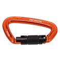 thumbnail image 1 of D Shaped Climbing Buckle, Orange And Black Non Slip Nut Auto Locking Rock Climbing Clip  For Rappelling, 1 of 8