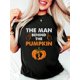 thumbnail image 1 of Halloween T-shirt 100% Cotton Mens Funny Pregnancy Baby Shower Man Behind The Pumpkin T-Shirt Women's Tee Causal Breathable Classic Comfort Tops, 1 of 6