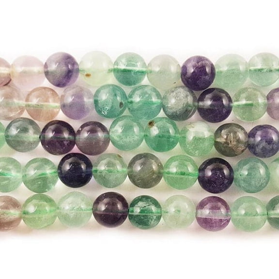 6mm Rainbow Fluorite Round Beads Genuine Gemstone Natural Jewelry Making