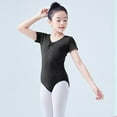 thumbnail image 4 of XBASW Toddler Kids Girls Leotard Gymnastics Short Sleeve Closed Crotch Dance Ballet Outfit 5-16 Years Girls Cotton Biketards for Teen, 4 of 6
