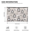 thumbnail image 3 of Zufioo Cartoon Bear Brown Print DuPont Paper Portable Toiletry Bag, 8.9x6.5 inch Zippered Hand-held Paper Cosmetic Bag Storage Tool Kit, 3 of 7