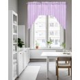 thumbnail image 4 of Purple Kitchen Curtains Swag Valance for Windows/Bathroom/Cafe, Geometric Vertical Striped Solid Rainbow Rod Pocket Drape Panel Swag Curtains Valance for Bedroom/Living Room 56"x36", 4 of 6