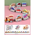 thumbnail image 3 of Wooden Magnetic Train Set - Fun and educational Building Blocks for Kids - includes animal and Fruit Pieces, 3 of 6