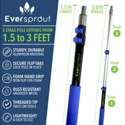 Eversprout 1.5 to 3 ft Lightweight Telescopic Extension Pole with Durable Metal Tip