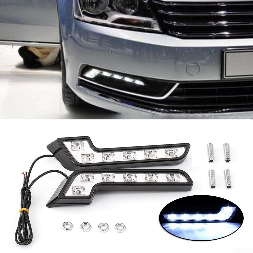 RVs and motorcycles 2PCS car daytime running lights super bright COB waterproof white DRL brake lights suitable for trucks