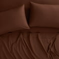 thumbnail image 4 of Brooklyn Loom Classic Cotton 200 Thread Count Solid Percale 100% Cotton Deep Pocket Brown 3-Piece Twin XL, All Season, Adult Size, OEKO-TEX Certified, 4 of 10