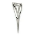 thumbnail image 2 of 925 Sterling Silver Solid No bail Polished Circle Pendant Necklace 22x20mm Wide Pendant for Women, 2 of 4