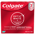thumbnail image 1 of Colgate Optic White Stain Fighter Fresh Mint Teeth Toothpaste Gel, Value pack 3x90ml, 1 of 5