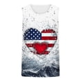 thumbnail image 3 of Hombres Moda Casual sin Mangas Impresión Suéter Cuello Redondo Tanque Deportivo, 3 of 4