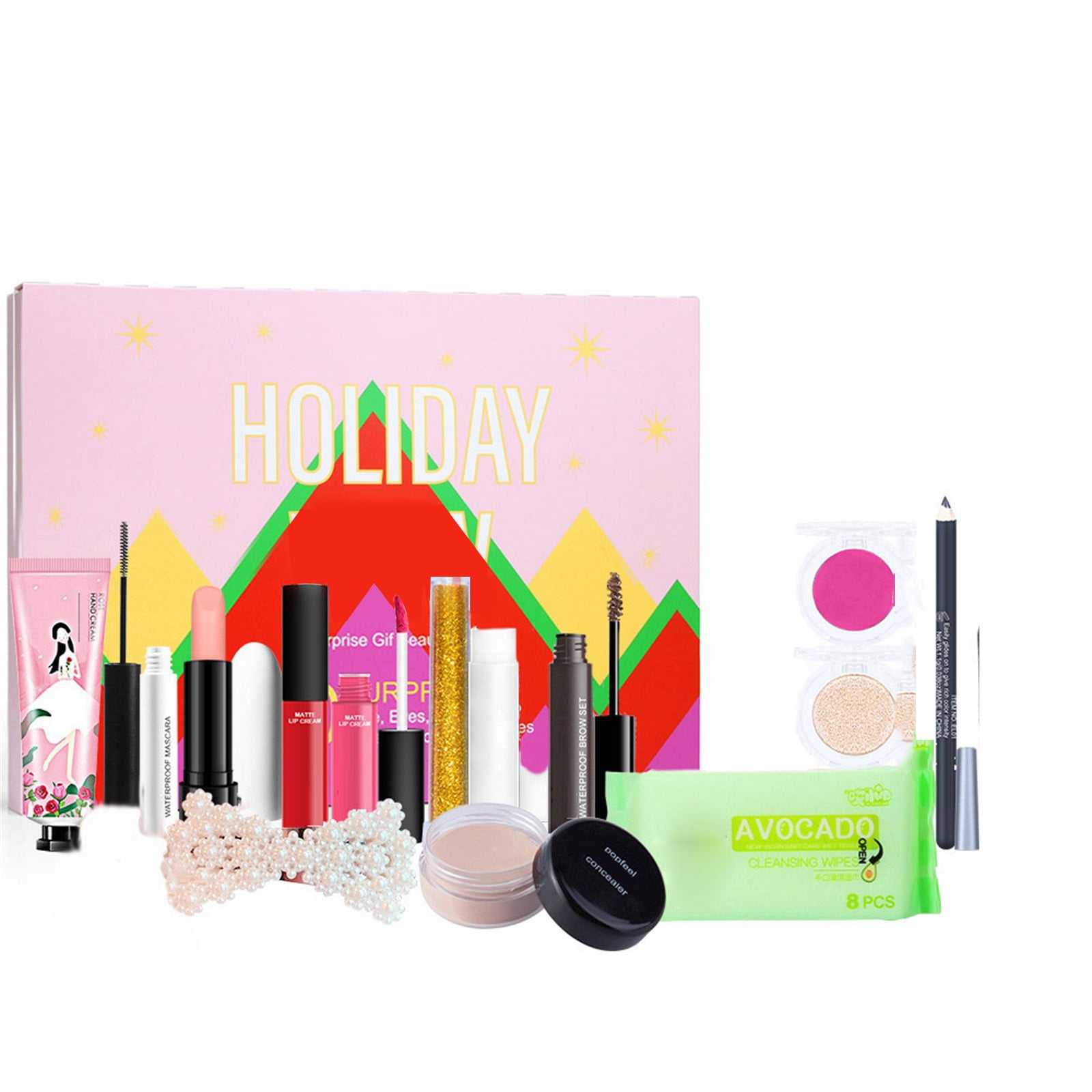 Lip Gloss Sprinkles Heart And Lipstick Rose Lip Sprinkles Labial Wipes for And Teeth Lip Smart Hydrating Light up Sparkling Lip Gloss Makeup Kits for Teenagers 15 Glittery Lipstick Fine