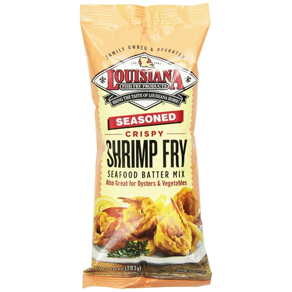 Louisiana Fish Fry Products Shrimp Fry, 10-Ounce Bags (Pack of 12)