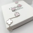 thumbnail image 4 of Pulsera de Trebol de Plata 925 - Color Rosa - Ajustable Para Hombre y Mujer, 4 of 7