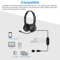 thumbnail image 4 of USB Headset with Noise Cancelling Microphone for Laptop, Wired Headphones for Office, Call Center, Home, 4 of 8