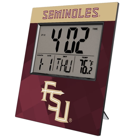 Keyscaper Florida State Seminoles Color Block Digital Desk Clock