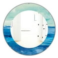 thumbnail image 1 of Designart 'Out To Sea' Miroir Traditionnel - Miroir Mural Ovale Ou Rond - 32x32, 1 of 5
