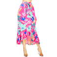 thumbnail image 1 of Falda Corte de Sirena con VOLANTES MALABIS COLOR FUCSIA de cintura alta unitalla, 1 of 5