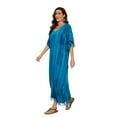 thumbnail image 5 of Beautybatik Blue Women Stripe Caftan Kaftan Loungewear Maxi Plus Size Long Dress XL, 5 of 6