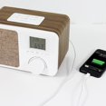 JENSEN JCR315 Digital AM/FM Dual Alarm Clock Radio with Wood