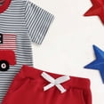 thumbnail image 6 of Toddler Boy Girls Clothes Outfits Short Summer Sleeve Letters Printed Shirt Elastic Shorts Sets 2PC Little Boy Set Dailywear Set (6-12 Months,Red) Boy Summer Sleeveless Tank Tops Set, 6 of 6