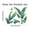thumbnail image 2 of Tropical Green Leaves Wall Decals,Self-Adhesive Waterproof Tropical Plant Leaf and Birds Wall Stickers for Hanging Turtle Back Leaves,Plants for Living Room Bedroom Office, 2 of 8