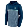 thumbnail image 2 of Men's Fanatics Branded Deep Sea Blue Seattle Kraken Podium Defender Pullover Hoodie, 2 of 3