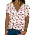thumbnail image 1 of Hauts à Manches Longues pour Femmes Mode Décontractée Manches Longues Boutons Chandail en Molleton Imprimé Confortable Blouse Manches Longues Blouses pour Femmes Hauts Manches Longues pour Femmes, 1 of 1