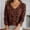 Brick Red, variant on Womens Long Sleeve V Neck Sweaters Pullover Knit Loose Fit Women's Purple Sweater Warm Womens Christmas Clothes