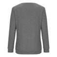 thumbnail image 5 of Idoravan Long Sleeve Shirts for Women,Ladies, Fashion Women Long Sleeve Comfortable Breathable Round--Neck Shirt Tops Gray L, 5 of 8