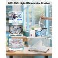 thumbnail image 2 of VEVOR Commercial Ice Crusher 661LBS/H Electric Snow Cone Maker Shaved Ice Silver, 2 of 9