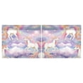 thumbnail image 3 of Unicorns and Rainbows Clouds Stars Kitchen Curtains Half Tier Curtain 2 Rod Pockets Bathroom Bedroom Cupborad Living Room 27"x24", 3 of 8