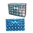 thumbnail image 1 of 200 bolas navideñas colgantes irrompibles para regalo, adornos navideños para Año Nuevo, bodas, fiestas y festividades. azul claro azul, 1 of 9