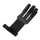 thumbnail image 2 of Guante de tiro con arco de piel de vaca con protección para tres dedos, para caza, tiro y puntería, color negro, 2 of 14