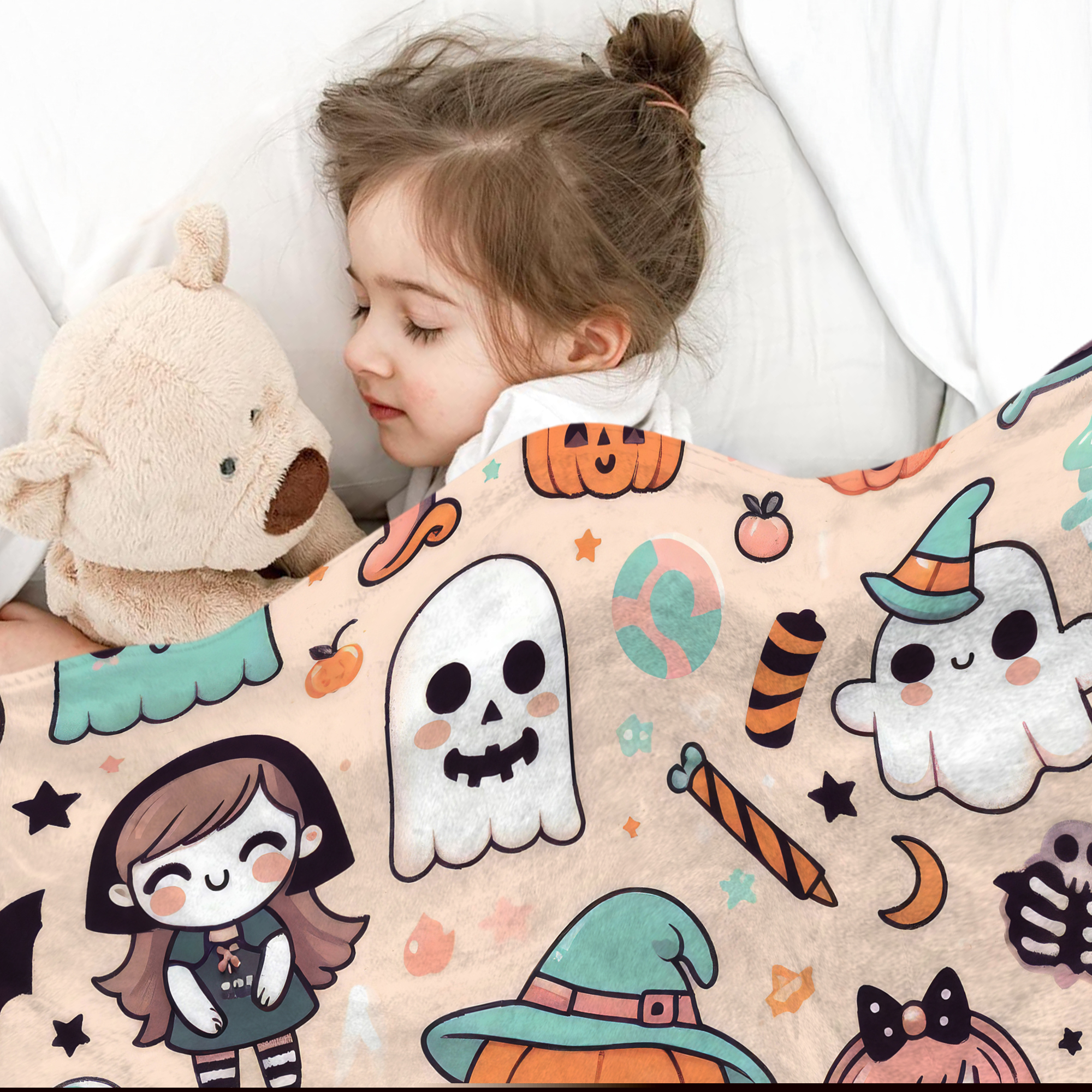 thumbnail image 4 of Halloween Throw Blanket 30" x 40" - Soft Flannel Blanket, Cozy Plush for Couch, Sofa & Bed, Fall Winter Decor, for Kids & Adults, 4 of 8
