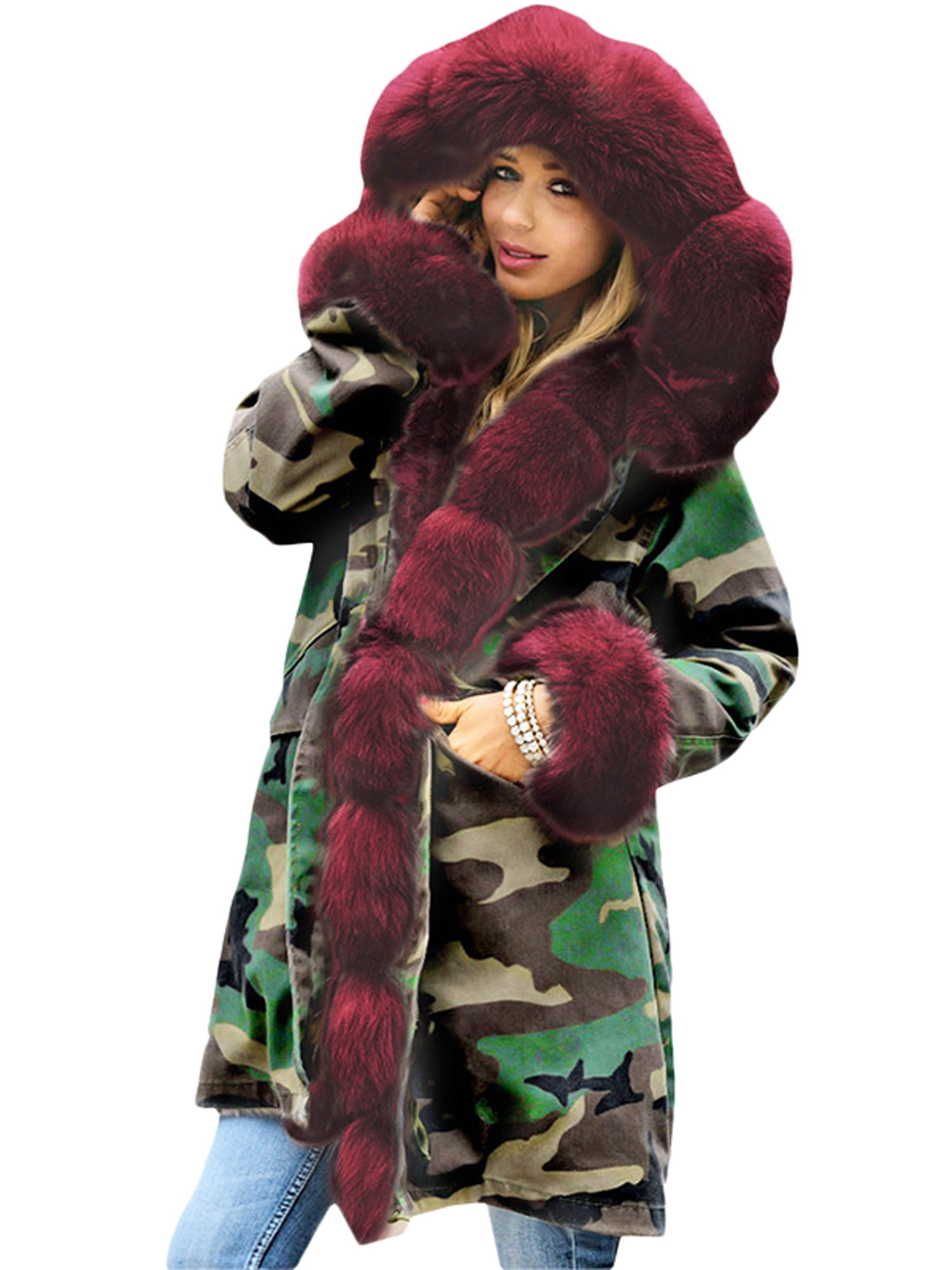 ladies camo parka
