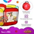 thumbnail image 3 of Kiddey Ball Pit Play Tent for Kids - 50 Balls Included - 6-Sided Ball Pit for Kids Toddlers and Baby - Fill with Plastic Balls or Use As an Indoor / Outdoor Children Playhouse Tent, with Carry Case, 3 of 8