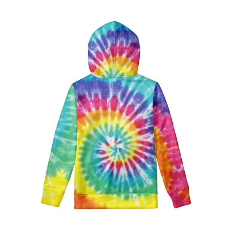 Blue tie dye cherry blossom hoodie hot sale