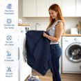 thumbnail image 6 of 1-Piece Fitted Sheet Zippered Closure for Olympic Queen Size (66" x 80") ,100% Microfiber, 15" Deep Pocket, Navy Blue Solid Pattern, 6 of 6