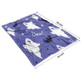 thumbnail image 4 of Halloween Ghosts Bats Stars and Boo Blanket,Comfortable Soft Lamb Wool Throw Blanket,All Season,Warm Lightweight Blankets for Sofa Bed Couch Living Room Chair,40"x50", 4 of 4