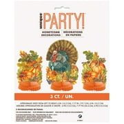 Mini Honeycomb Traditional Thanksgiving Turkey Decorations 3 Ct