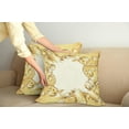 thumbnail image 3 of Ambesonne Vintage Throw Pillow Cover 2 Pack, Golden Floral Ornament, 20", Cream Yellow, 3 of 6