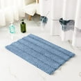 thumbnail image 3 of Subrtex Soft 1-piece Luxury Chenille Striped Bathroom Rug, Light Purple, 18" x 48", Large, 3 of 7