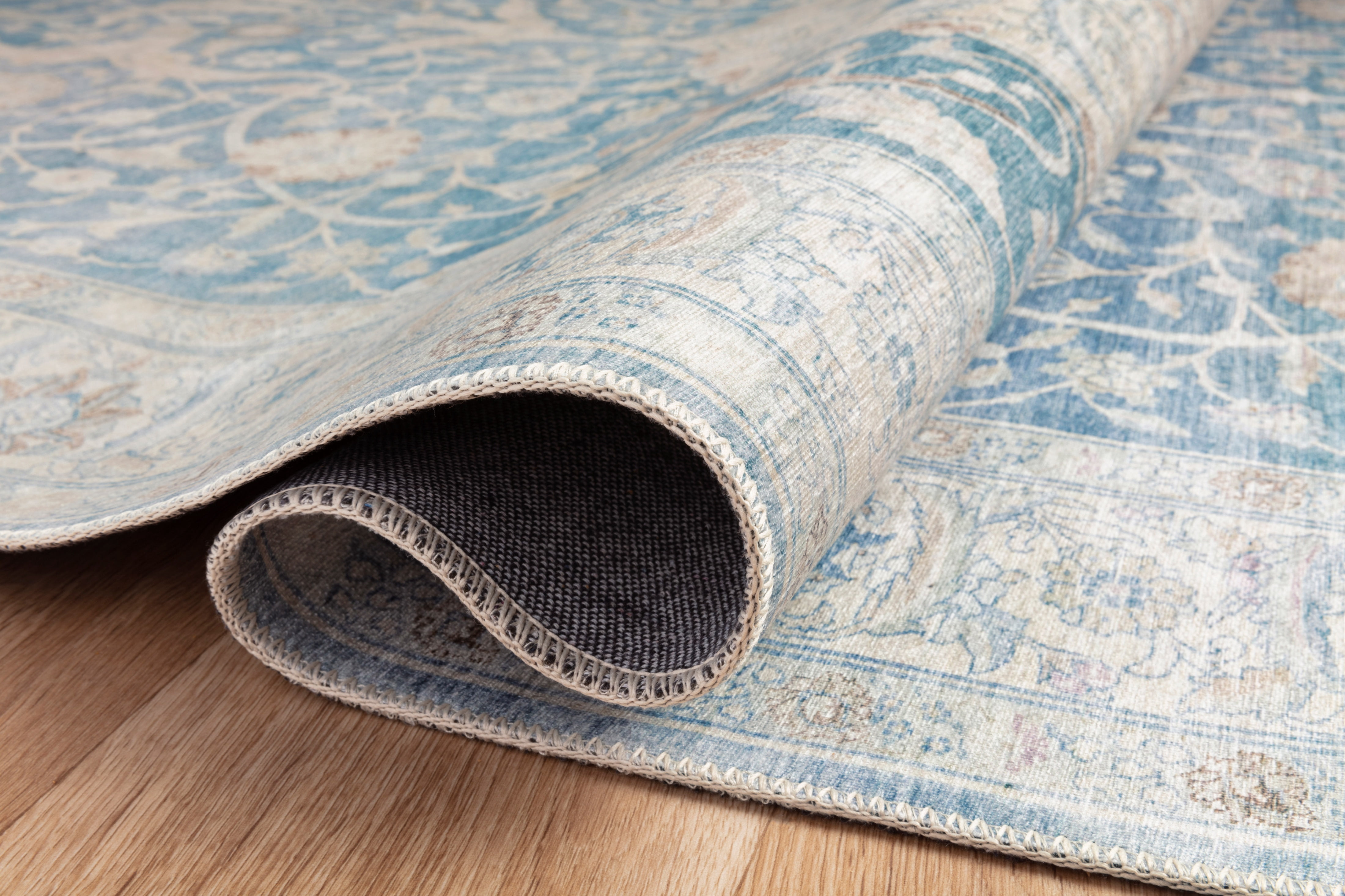 Chris Loves Julia x Loloi Jules Antique/Sky 2'-6" x 12'-0" Area Rug