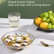 thumbnail image 4 of Frutero transparente con borde dorado, gran capacidad, apto para uso alimentario, boca ancha, para aperitivos, dulces, color naranja, suministros de cocina, 4 of 6