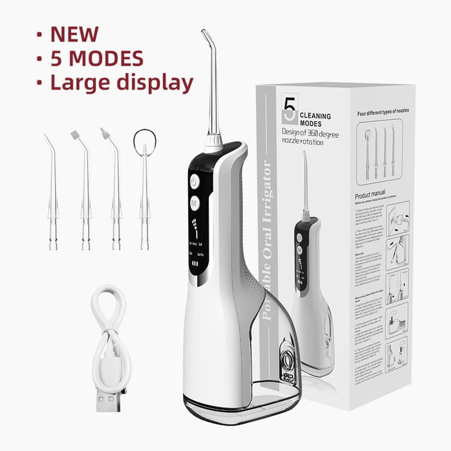 Cepillo de dientes portátil, hilo dental de agua, limpieza bucal, blanqueamiento doméstico y lavado de dientes, punzón dental eléctrico