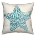 thumbnail image 2 of Creative Products Starfish Watercolor Blue 18x18 Spun Poly Pillow, 2 of 3