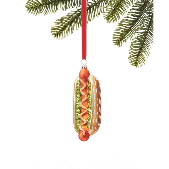 Holiday Lane Foodie and Spirits Hotdog with Bun Ornament