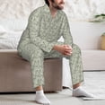 thumbnail image 7 of Sikiie Leaves Mens Pajama Set, Soft Warm Long Sleeve Sleepwear, Cozy Button-Down Pjs for Men-XX-Large, 7 of 7