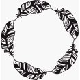 thumbnail image 1 of Printtoo Feather Pattern Scrap-booking Round Wooden Rubber Stamp Craft Stamps-3 Inch, 1 of 1