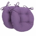 thumbnail image 2 of 16-inch Solid Twill Round Tufted Chair Cushions (Set of 2) - Black, 2 of 4