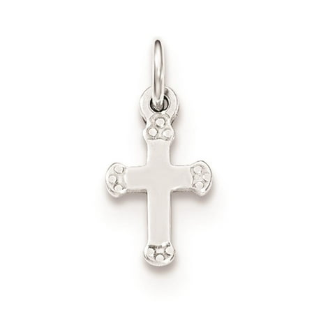 925 Sterling Silver Polished Small Cross Charm Pendant